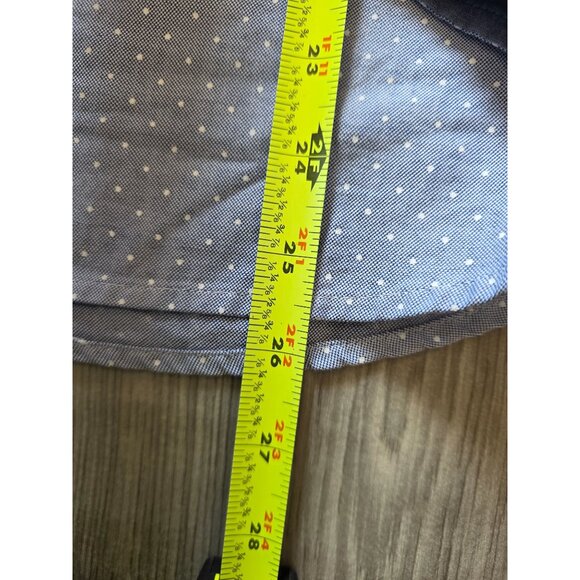 Tommy Hilfiger Womens Blue Gray Polka Dot L/G Cotton Blouse - Picture 9 of 9